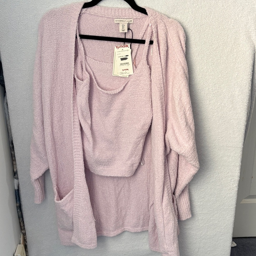 Women's Pink Sweater Set